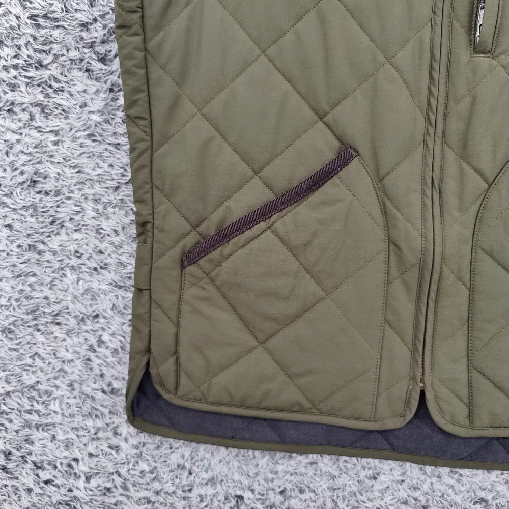 J.Crew Mens Heritage Gorpcore Sussex Quilted Primaloft Vest S Olive Green